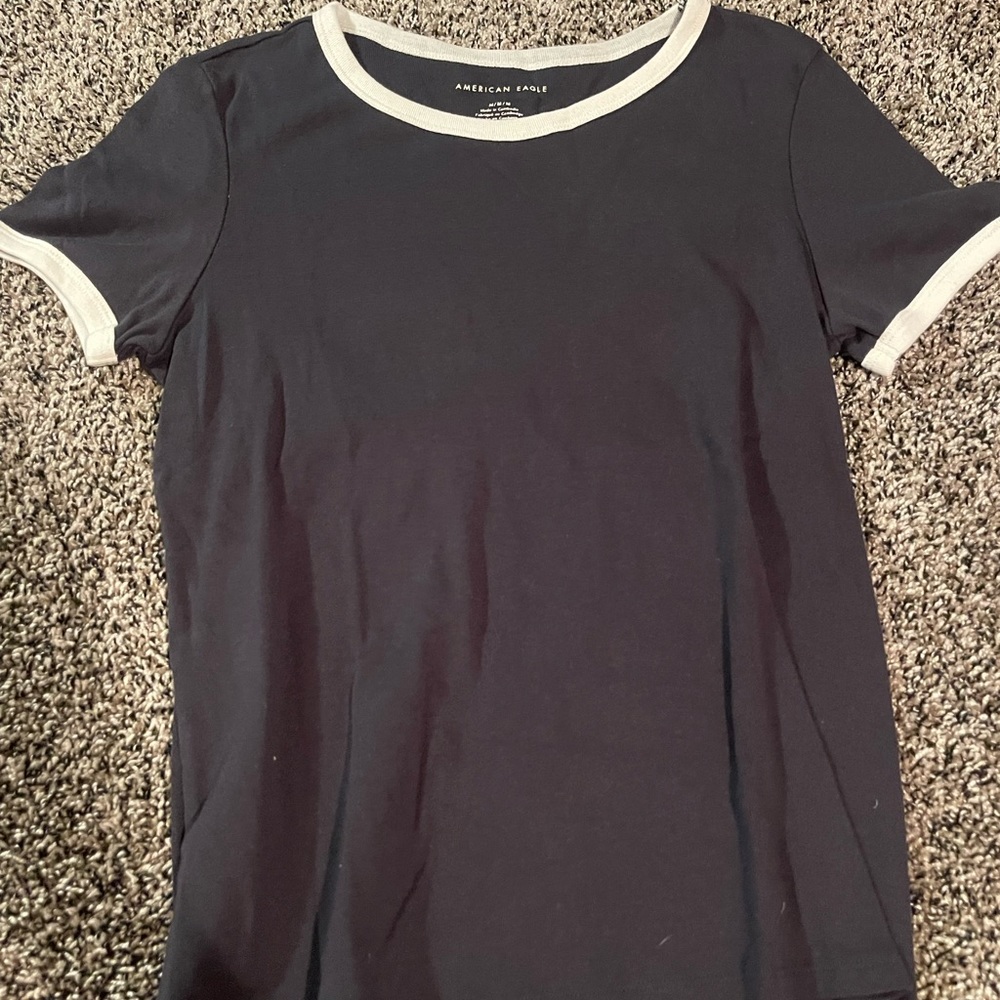 Navy Blue American Eagle Short Sleeve